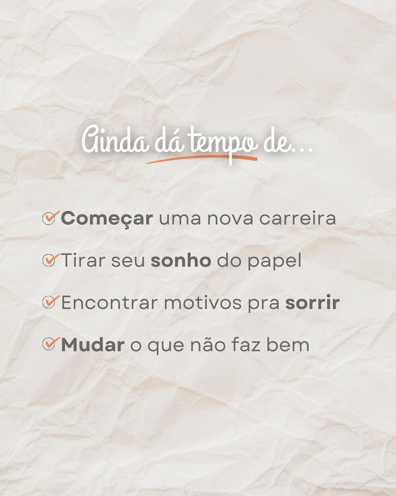 Sempre existe espaço para recomeçar, se aproximar dos seus objetivos e viver com mais propósito, alegria e bem-estar🧡
A psicanálise pode ser o caminho para compreender o que te impede de avançar, fortalecer suas escolhas e construir uma vida mais alinhada com quem você é!
Comece hoje! Pequenas decisões constroem grandes transformações.