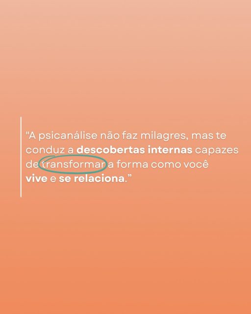 Não é mágica, é processo!
Ela abre espaço para que você compreenda suas emoções, perceba padrões e encontre novas formas de viver e se relacionar 🧡
Cada descoberta interna é um passo em direção a uma vida mais consciente e equilibrada!